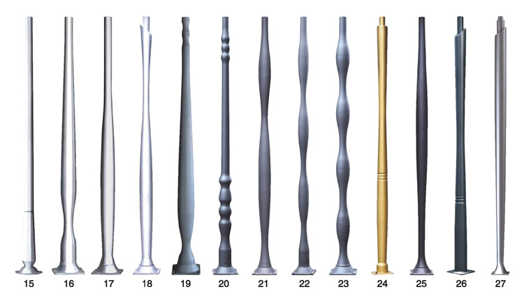 旋压铝合金庭院灯灯杆款式图片